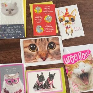 7 animal birthday cards